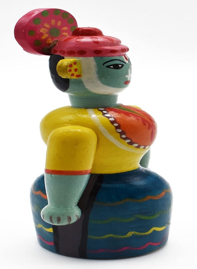 justhandmade Wooden Kathakali Doll | Kondapalli Doll | Golu Doll | Home Decor Showpiece | Gift (JHMKATHAK101) - Image 3
